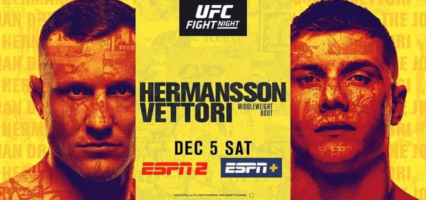 Результаты и бонусы UFC on ESPN 19: Hermansson vs. Vettori